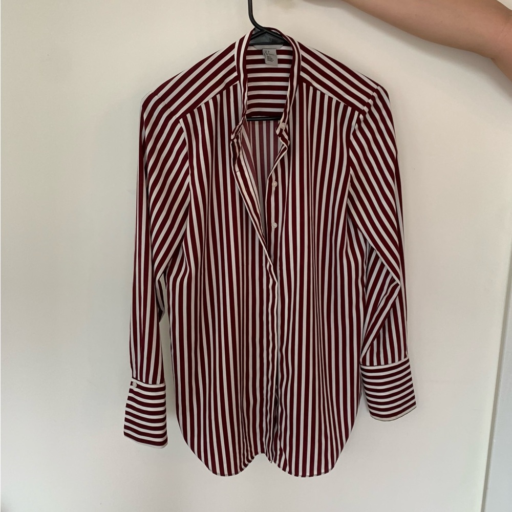 Burgundy and ivory button down from H&M - US size 4
